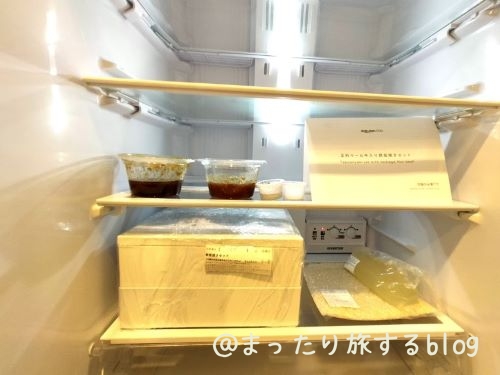 私が宿泊した【Rakuten STAY VILLA 鬼怒川リバーサイド】の冷蔵庫内撮影した写真