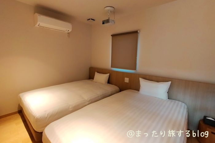私が宿泊した【Rakuten STAY VILLA 鬼怒川リバーサイド】の寝室の様子を説明するための写真