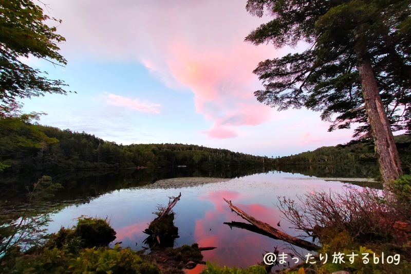 白駒荘の夕暮れ時の様子を伝えるために撮影した写真